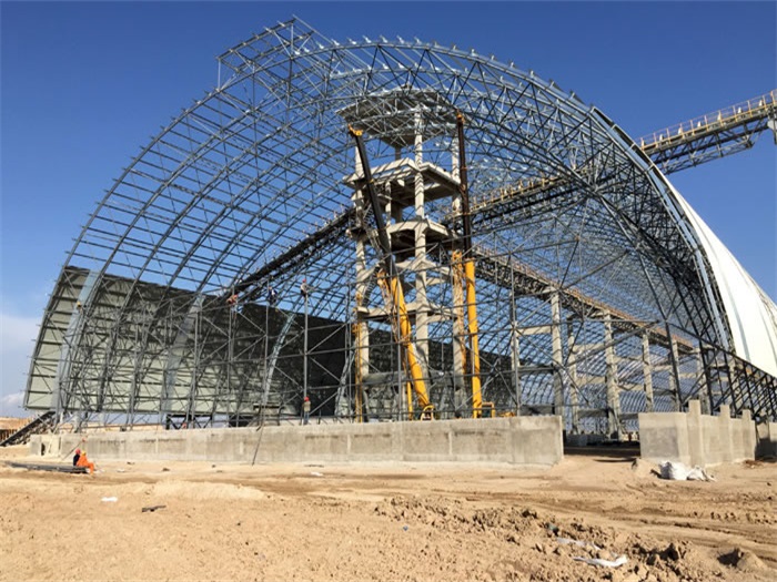 定州煤机油桶翘工程网架